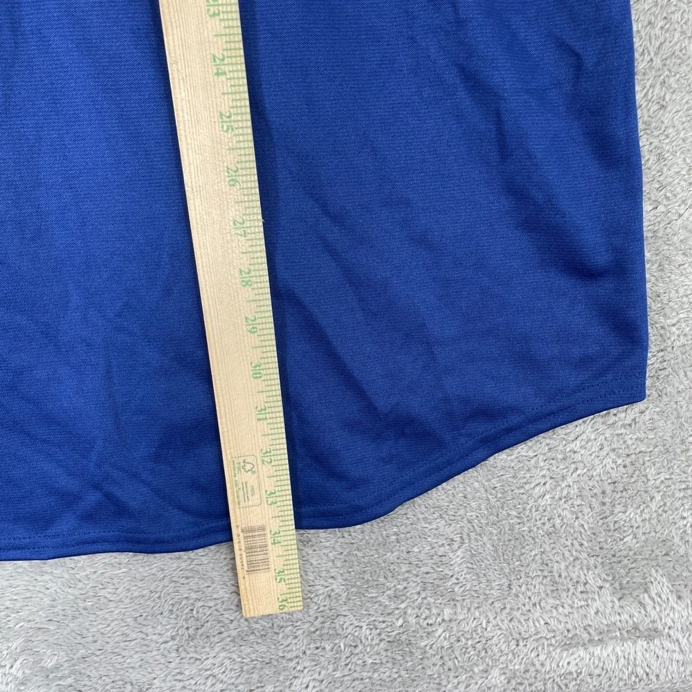 Chicago Cubs Baseball Jersey Mens 2XL Blue Button Up True Fan MLB Short Sleeve